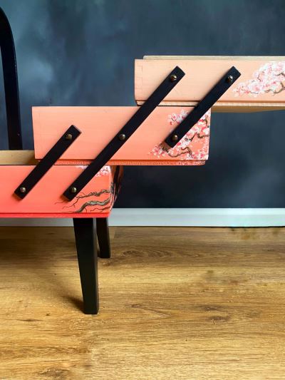 Cherry Blossom Cantilever Sewing Storage in Peach Blends